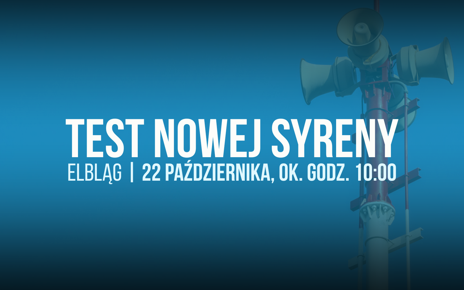 aktualność: Sprawdzenie syreny alarmowej